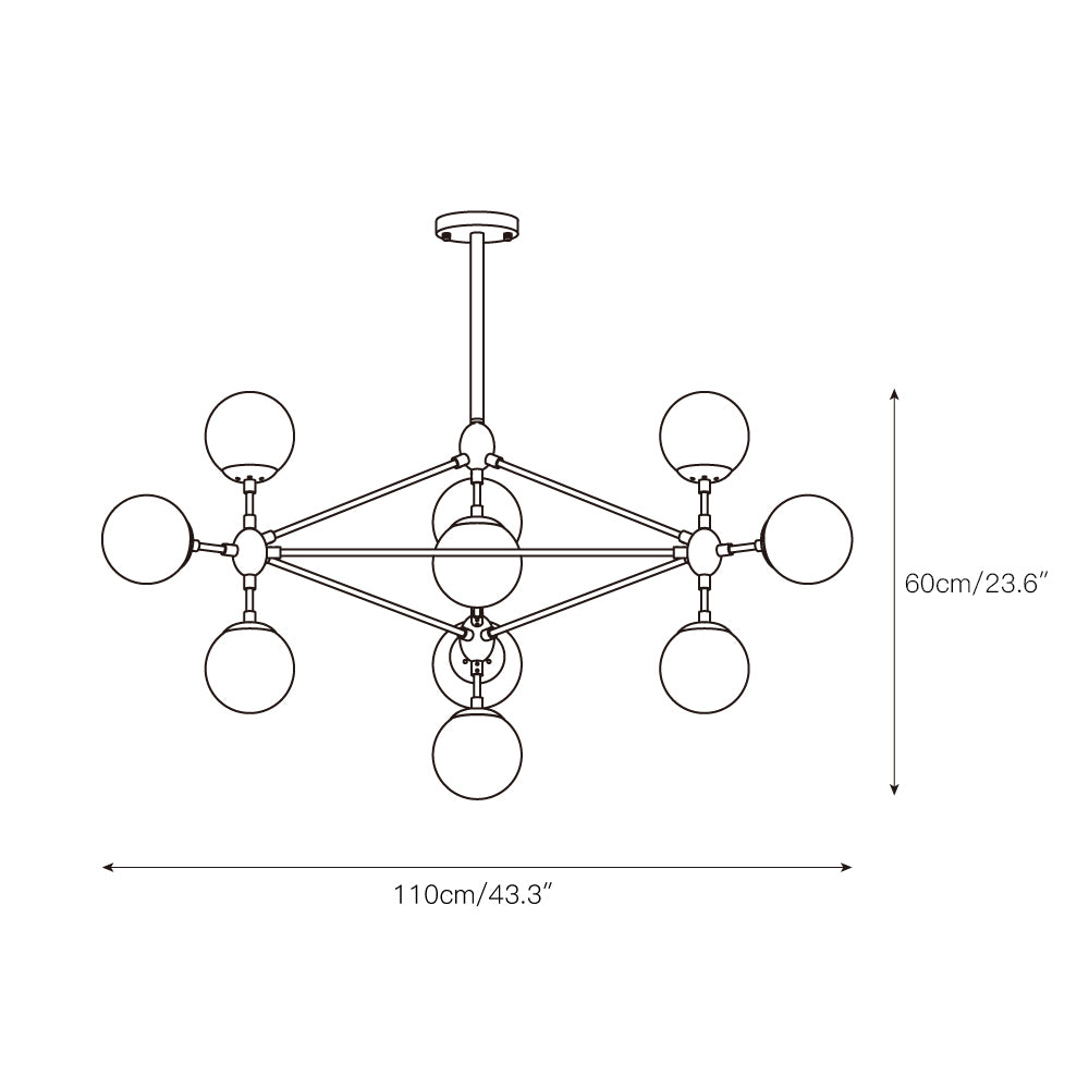 Dorai Geometric Chandelier