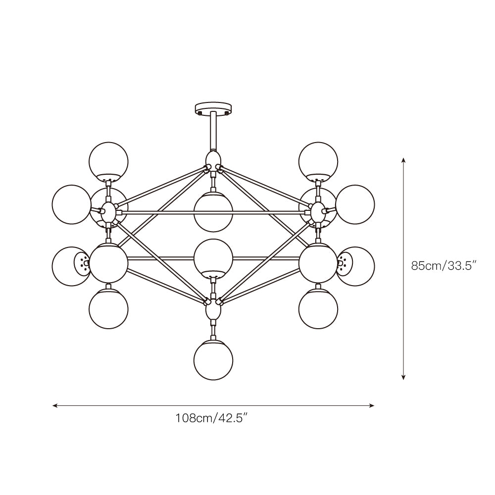 Dorai Geometric Chandelier