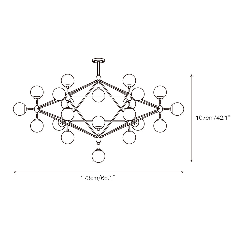 Dorai Geometric Chandelier