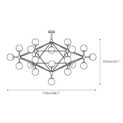 Dorai Geometric Chandelier