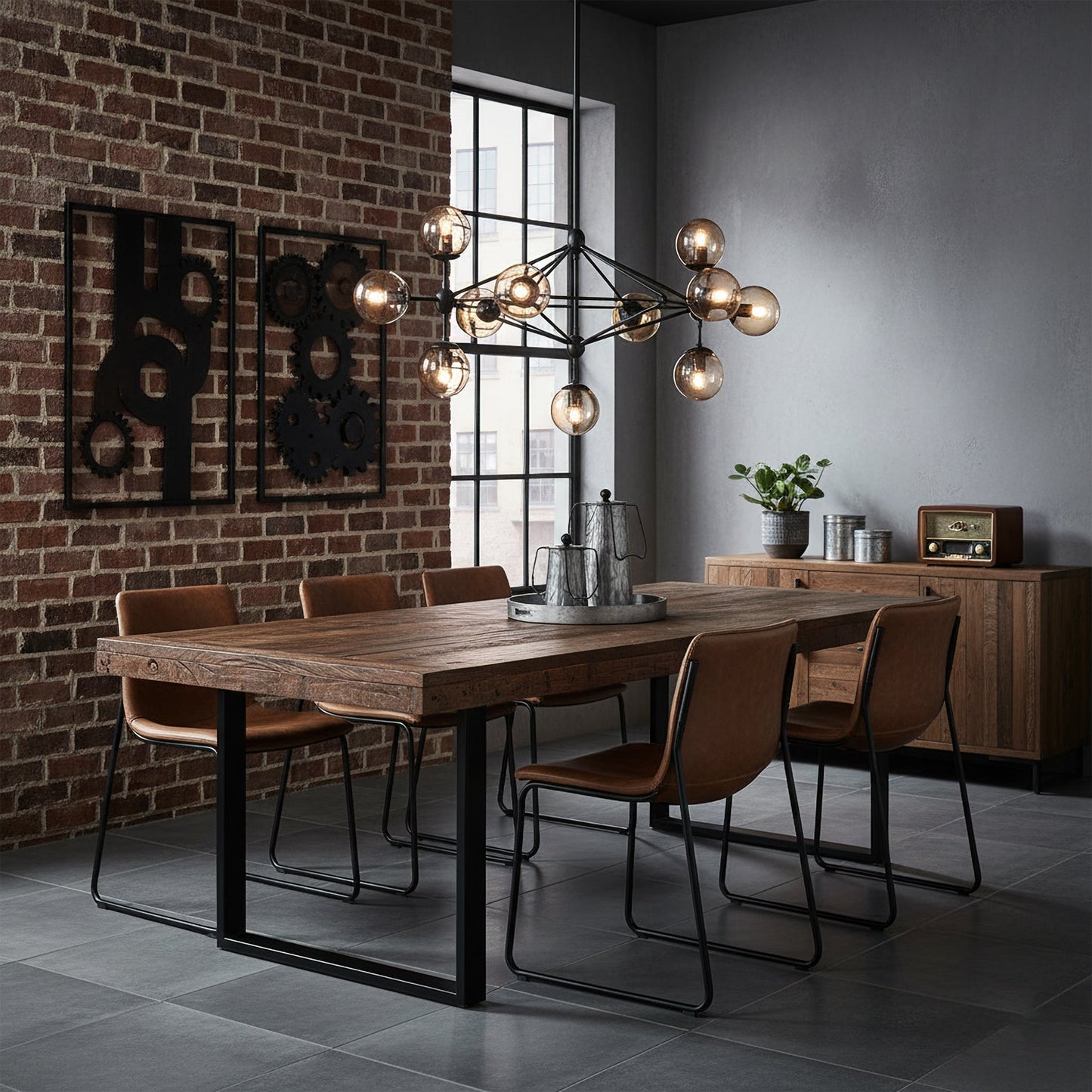 Dorai Geometric Chandelier