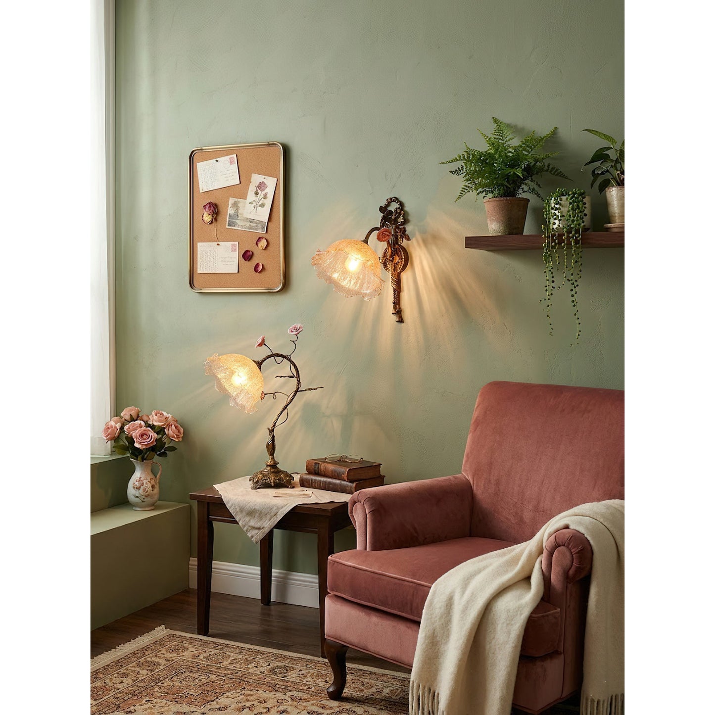 Galune Flowers Table Lamp
