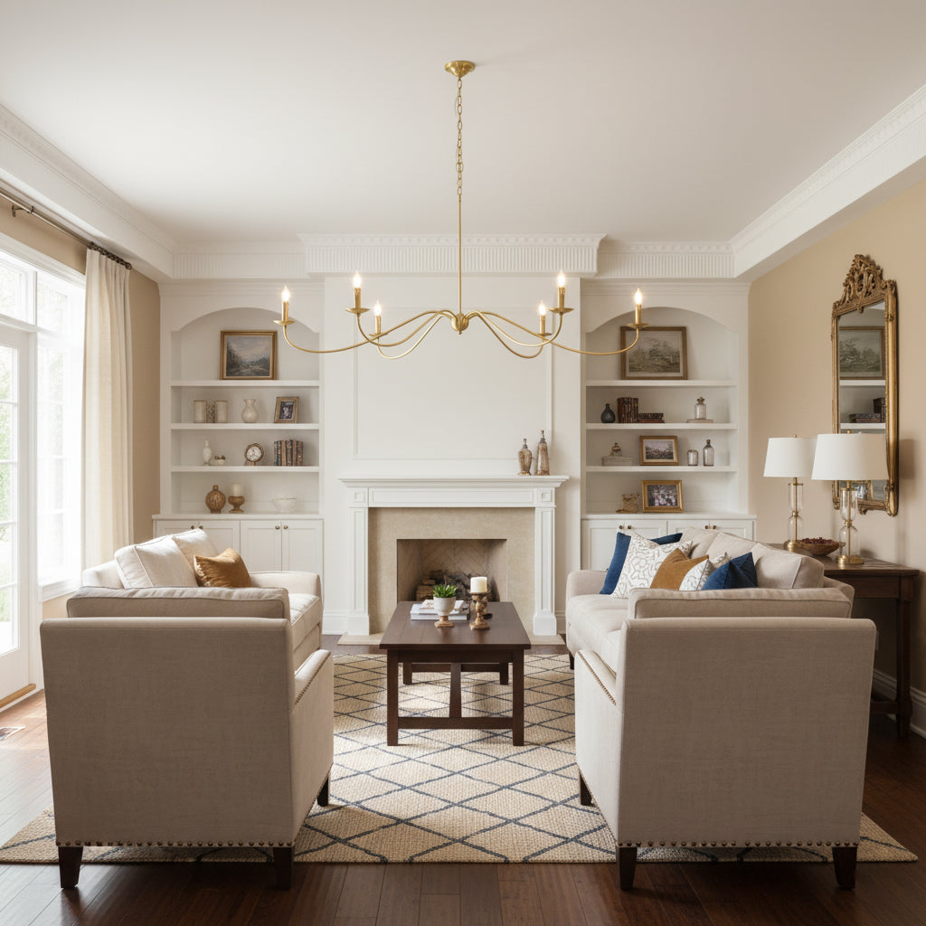 Sweeping Iron Chandelier