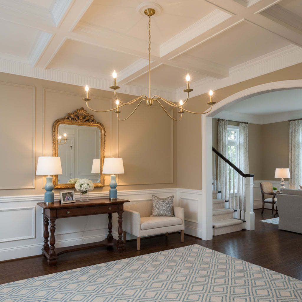 Sweeping Iron Chandelier