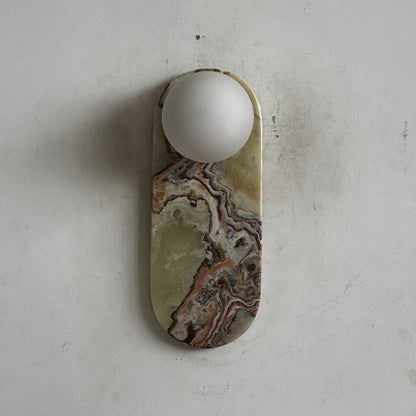 Marisol Cyan Onyx Wall Sconce
