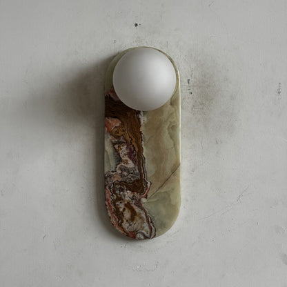 Marisol Cyan Onyx Wall Sconce