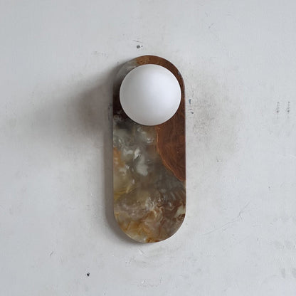 Marisol Cyan Onyx Wall Sconce