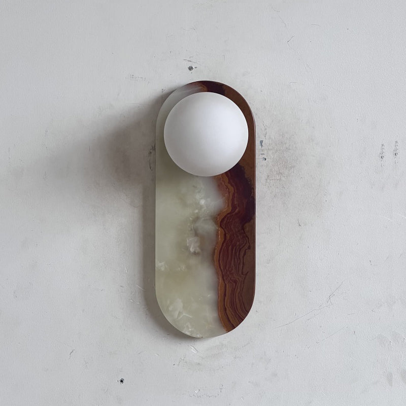Marisol Cyan Onyx Wall Sconce