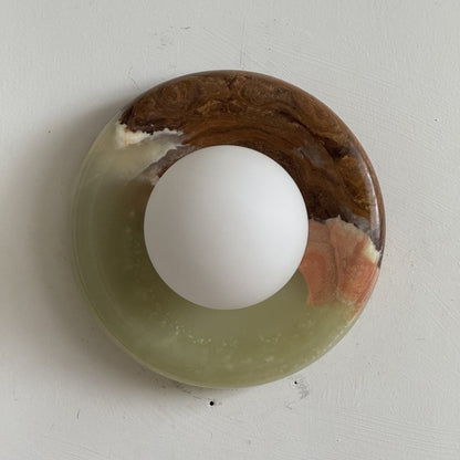 Solene Cyan Onyx Wall Sconce