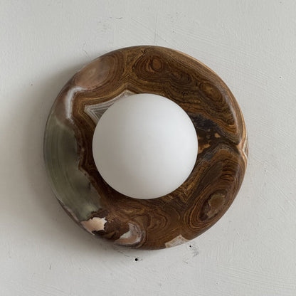Solene Cyan Onyx Wall Sconce