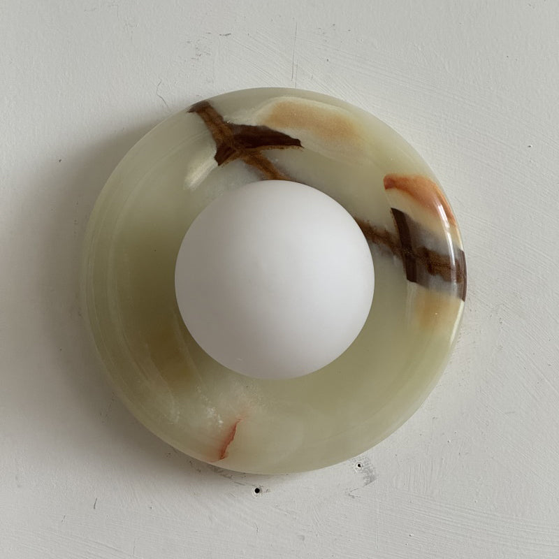 Solene Cyan Onyx Wall Sconce