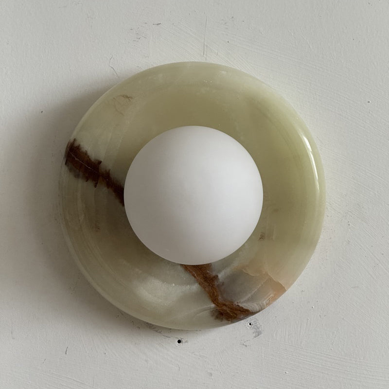 Solene Cyan Onyx Wall Sconce