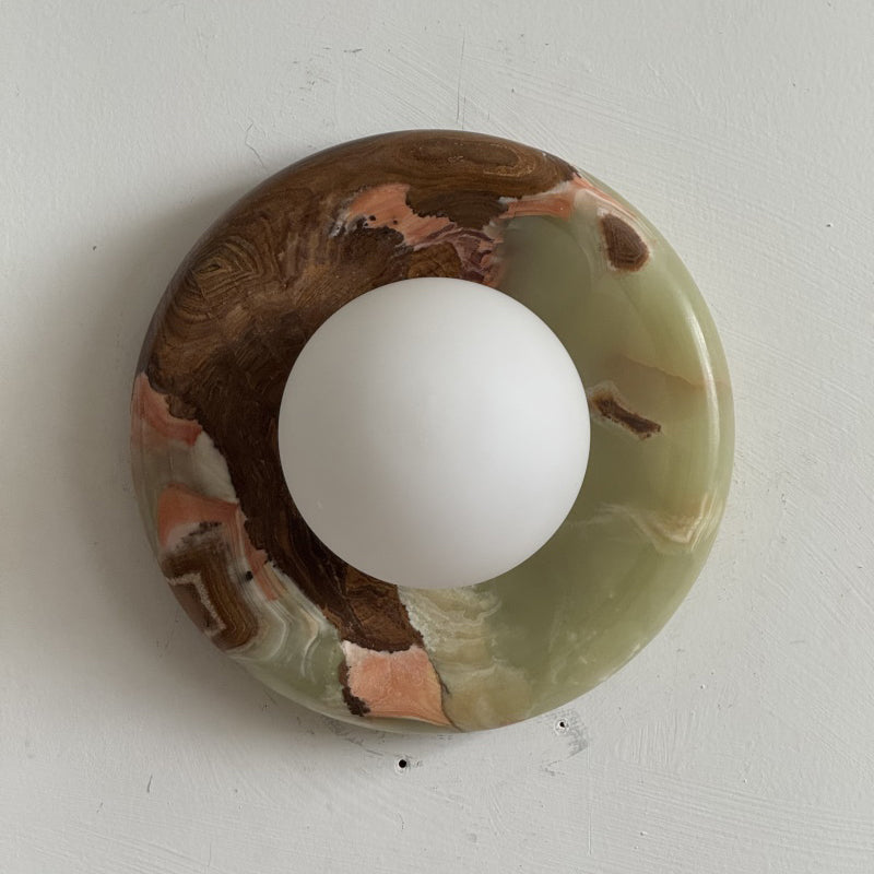 Solene Cyan Onyx Wall Sconce