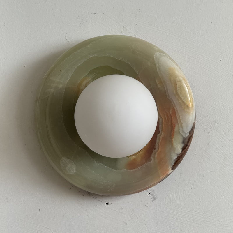 Solene Cyan Onyx Wall Sconce