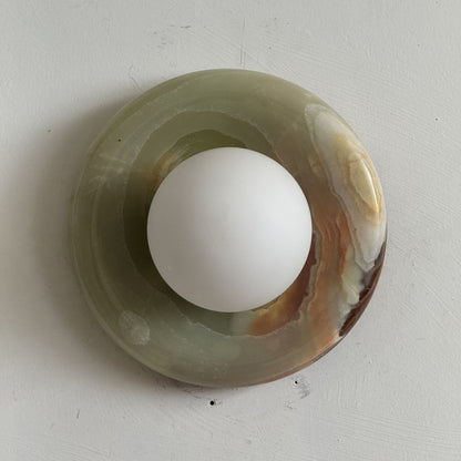 Solene Cyan Onyx Wall Sconce