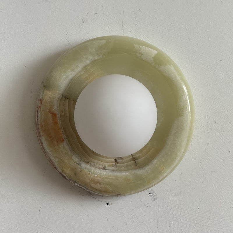 Solene Cyan Onyx Wall Sconce