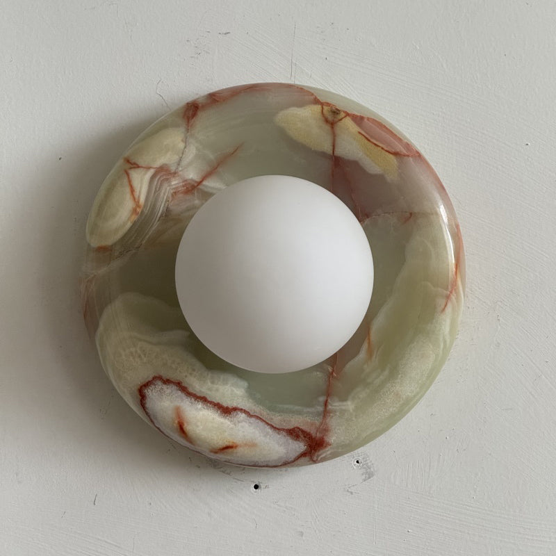 Solene Cyan Onyx Wall Sconce