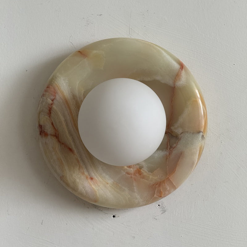 Solene Cyan Onyx Wall Sconce