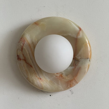 Solene Cyan Onyx Wall Sconce
