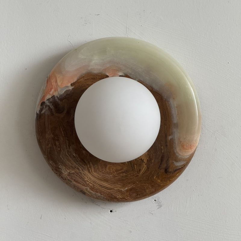 Solene Cyan Onyx Wall Sconce