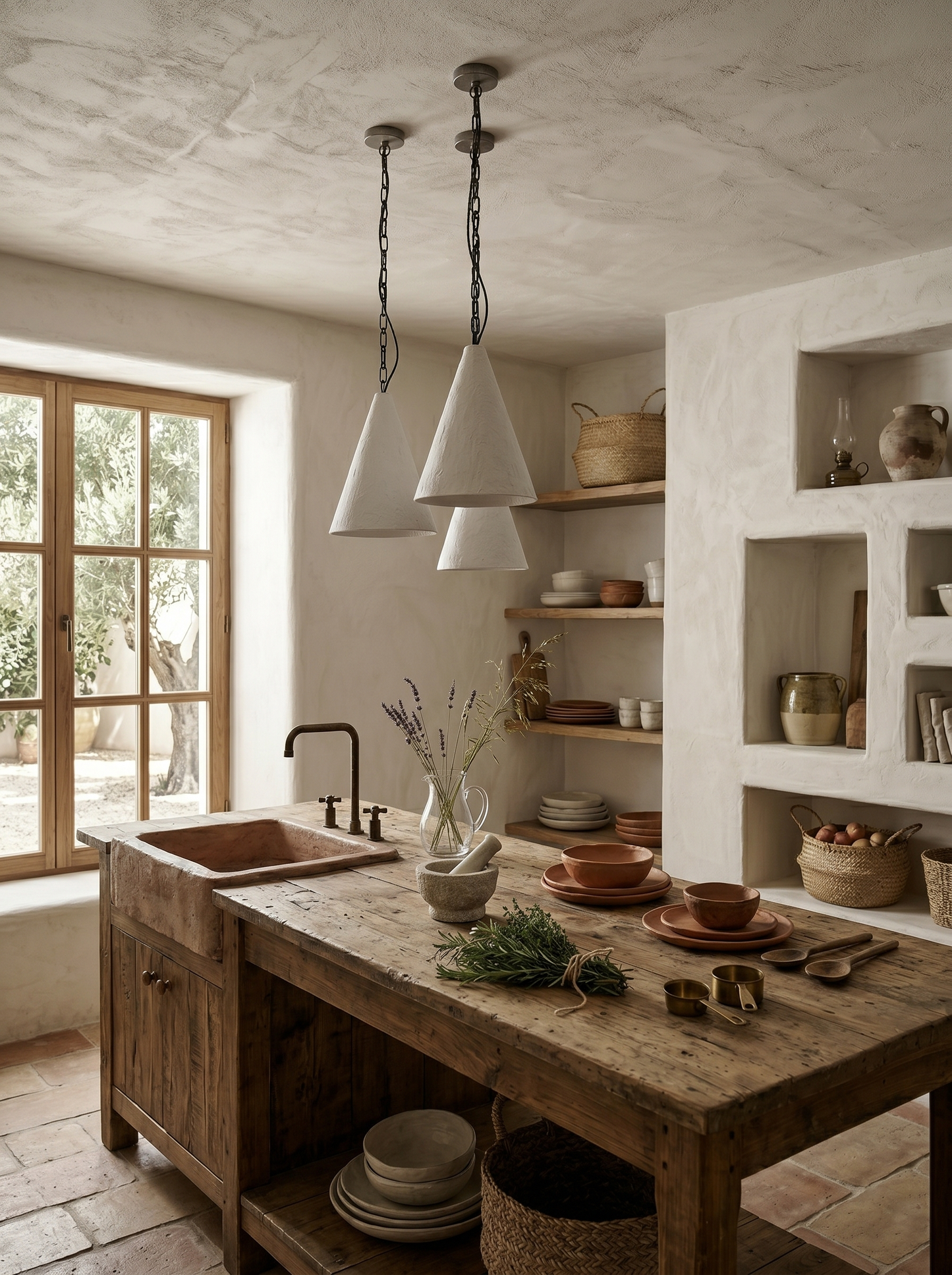 White Plaster Pendant Lamp