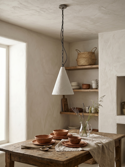 White Plaster Pendant Lamp