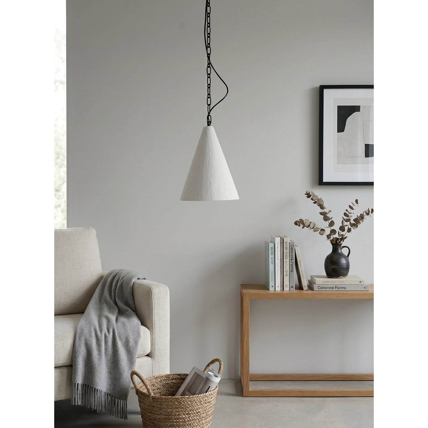 White Plaster Pendant Lamp