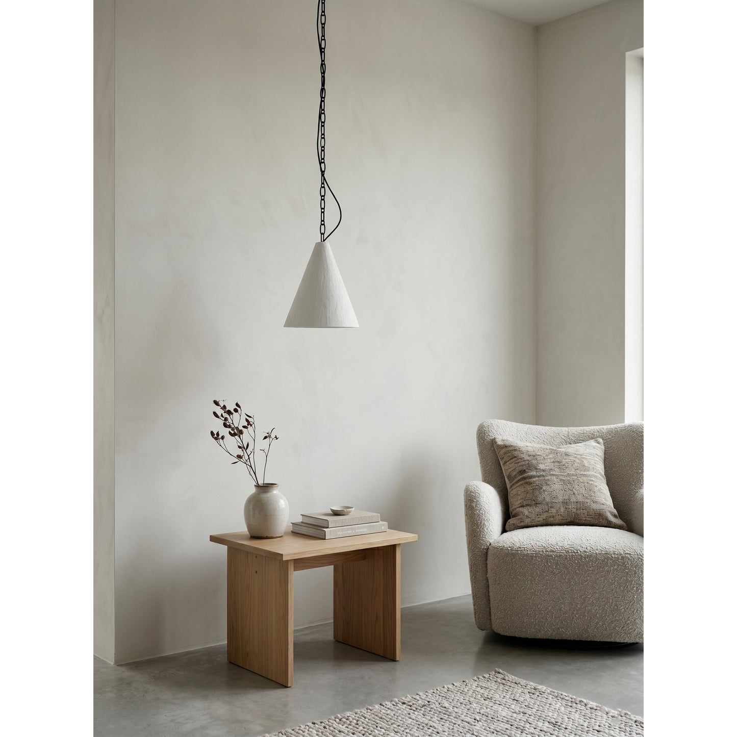 White Plaster Pendant Lamp
