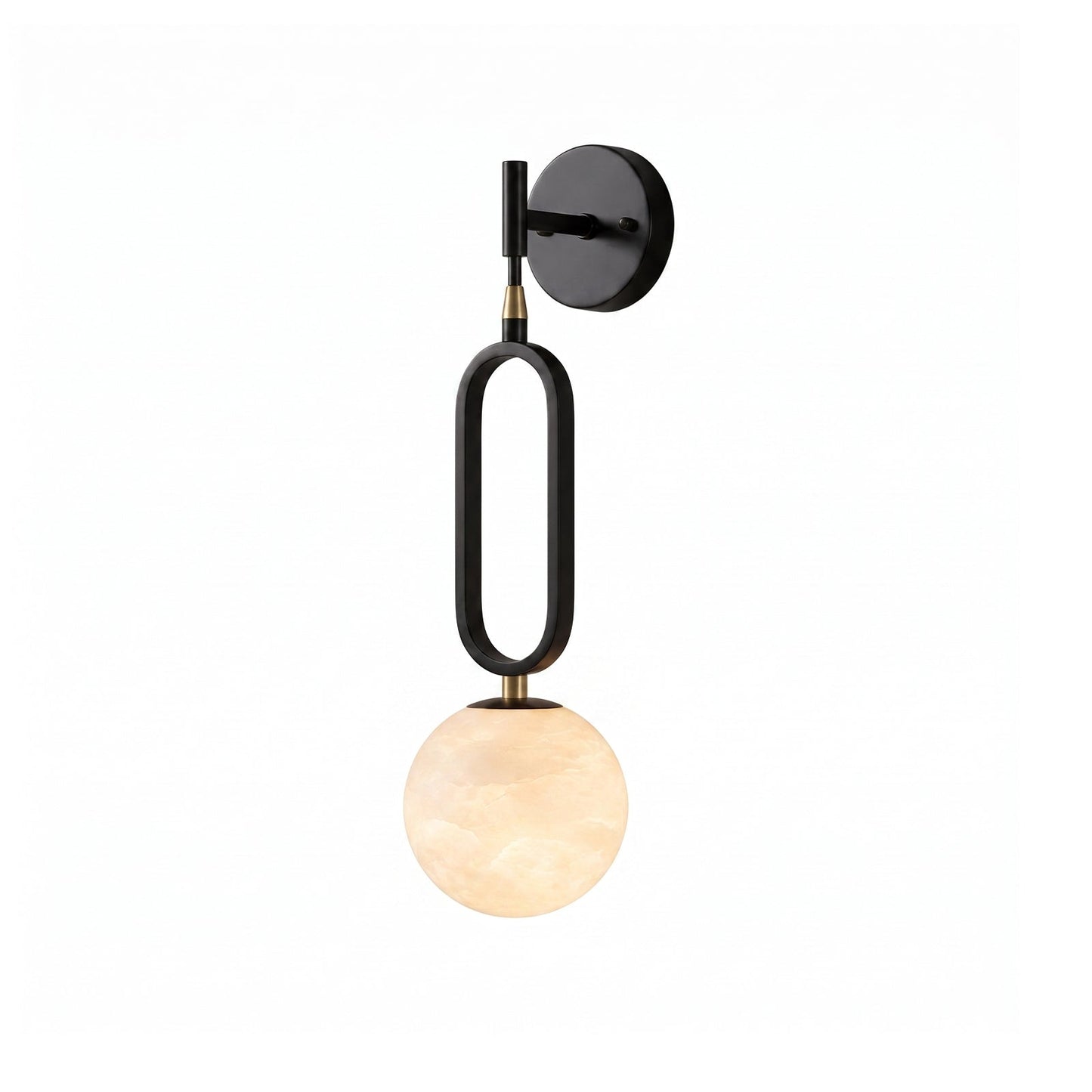 Alabaster Ball Wall Sconce