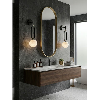 Alabaster Ball Wall Sconce