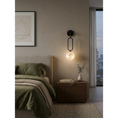 Alabaster Ball Wall Sconce