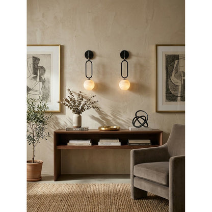 Alabaster Ball Wall Sconce