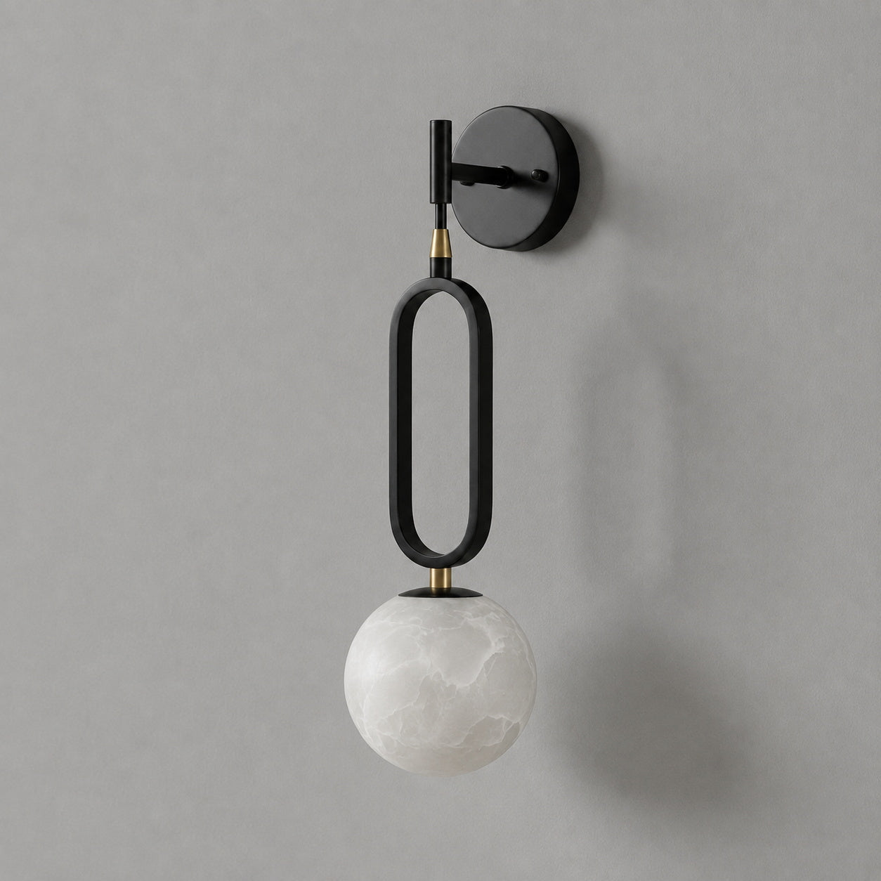 Alabaster Ball Wall Sconce