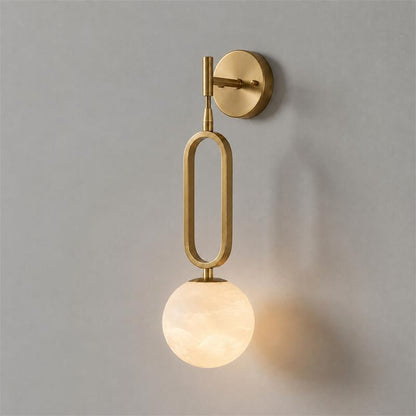 Alabaster Ball Wall Sconce