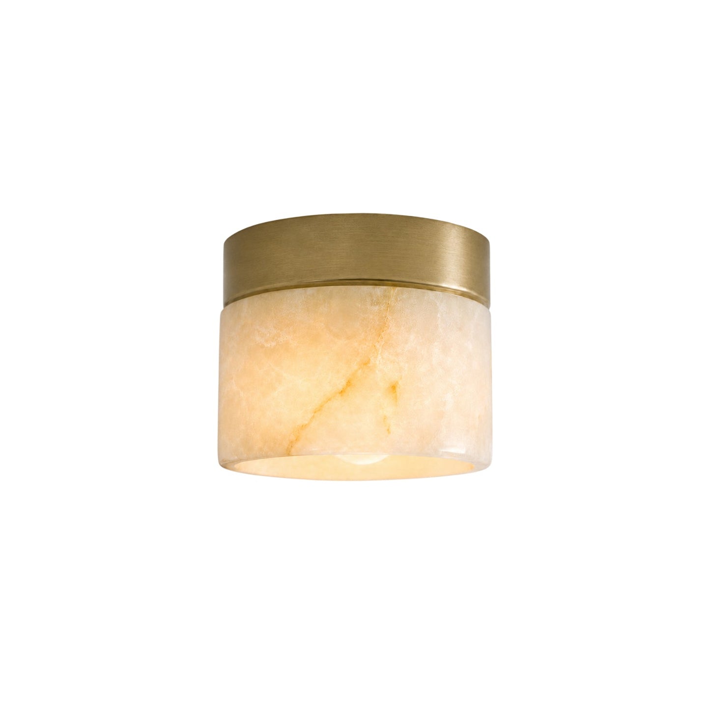 Round Alabaster Semi-Flush Mount