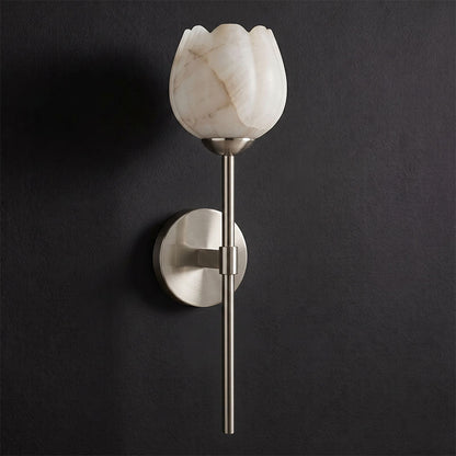 Dovon Lotus Alabaster Wall Sconce