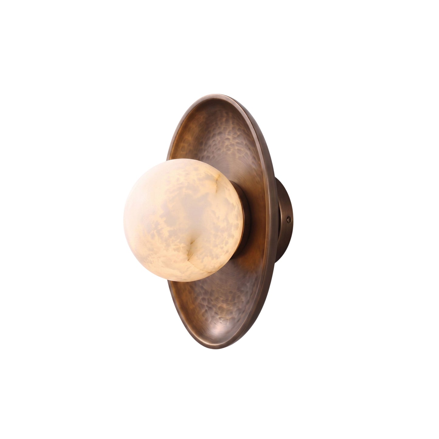 Topaz Disc Alabaster Wall Sconce