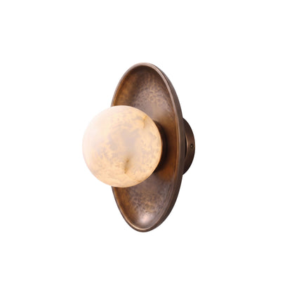 Topaz Disc Alabaster Wall Sconce