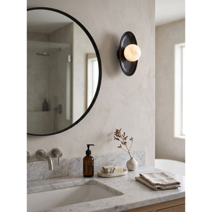 Topaz Disc Alabaster Wall Sconce