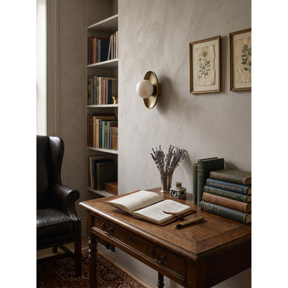 Topaz Disc Alabaster Wall Sconce