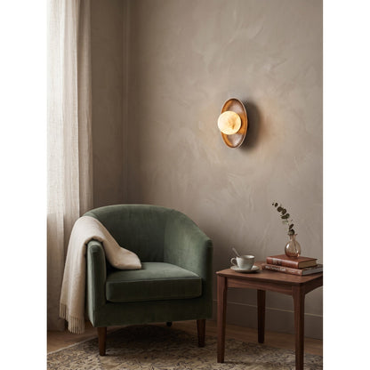 Topaz Disc Alabaster Wall Sconce