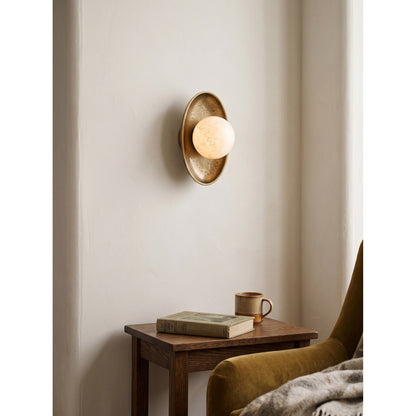 Topaz Disc Alabaster Wall Sconce