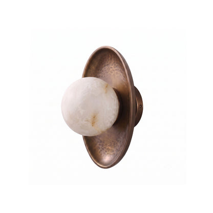Topaz Disc Alabaster Wall Sconce