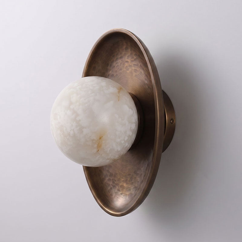 Topaz Disc Alabaster Wall Sconce