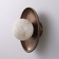 Topaz Disc Alabaster Wall Sconce