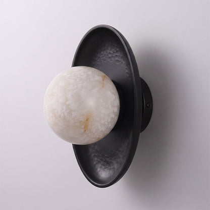 Topaz Disc Alabaster Wall Sconce