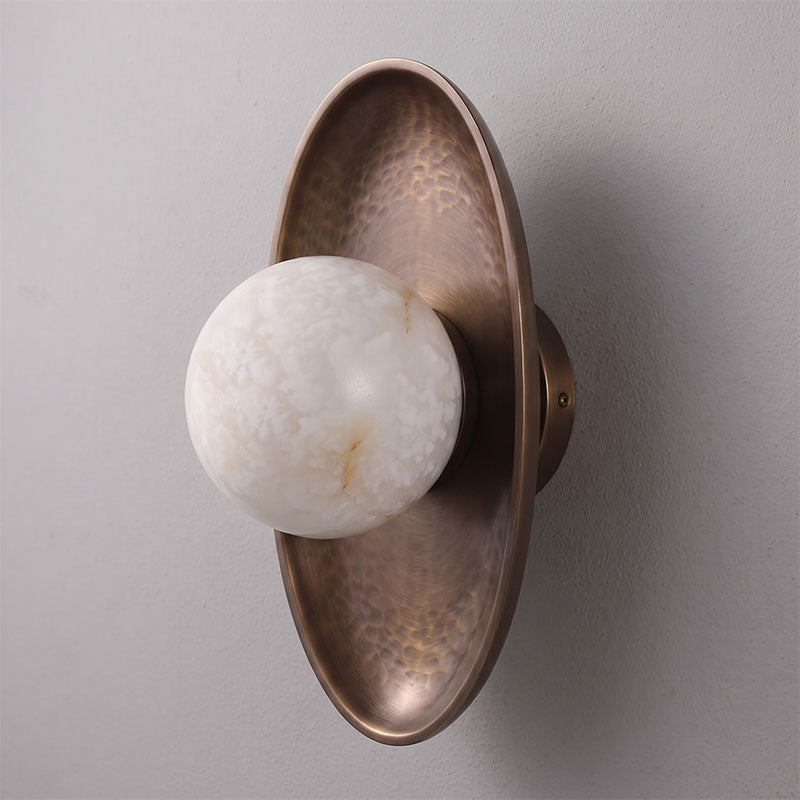 Topaz Disc Alabaster Wall Sconce