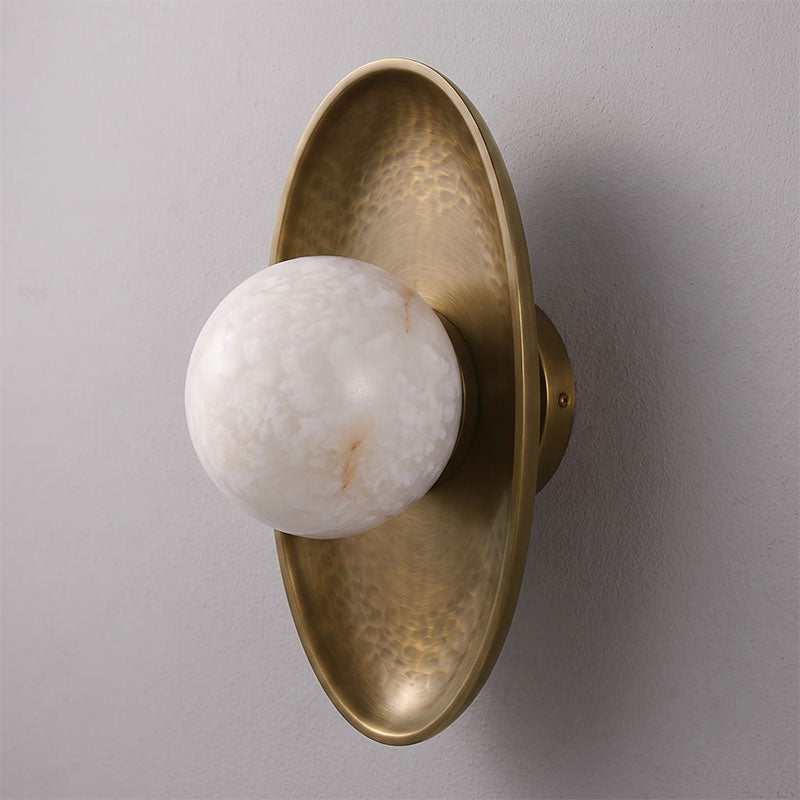 Topaz Disc Alabaster Wall Sconce