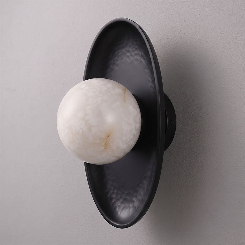Topaz Disc Alabaster Wall Sconce