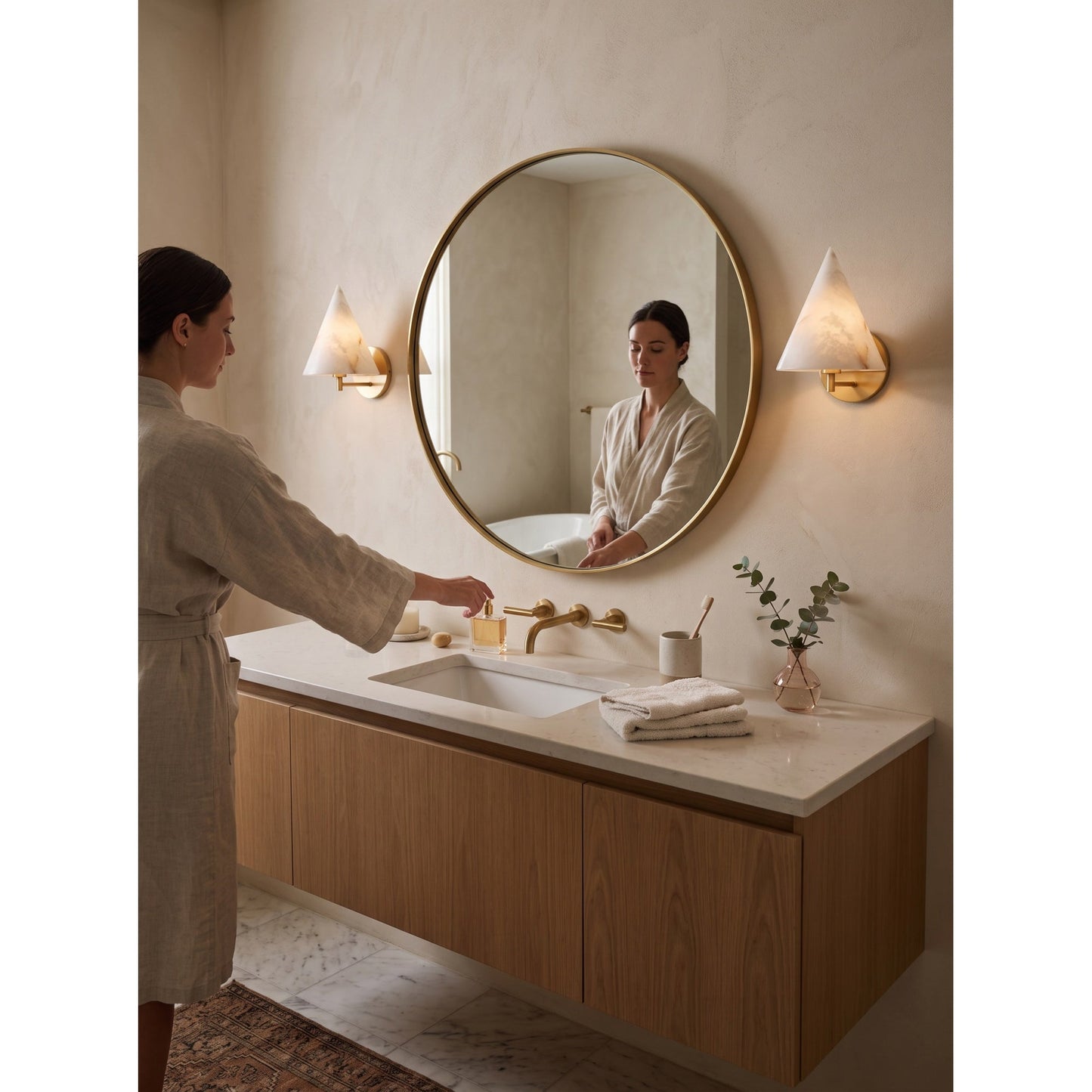 Calon Alabaster Wall Sconce